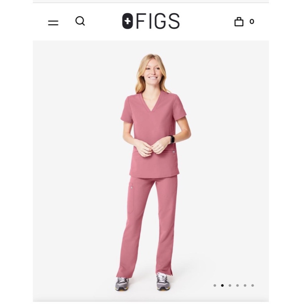 Figs Casma and Kade Scrub Set Mauve